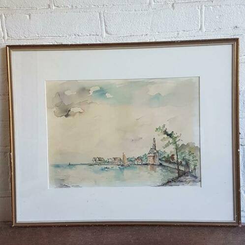 Aquarel gezicht op Hoorn P. Relleke, Ophalen