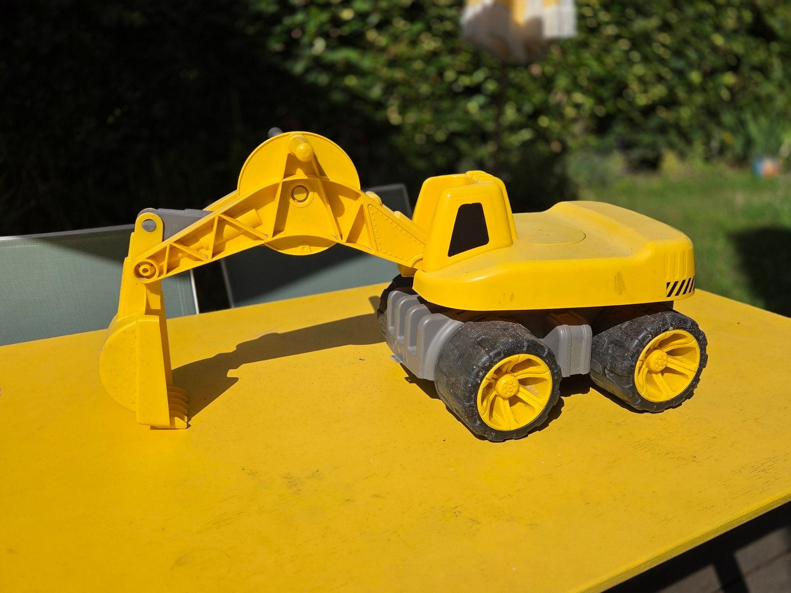 Gele speelgoed graafmachine voor kinderen, Ophalen, Gebruikt