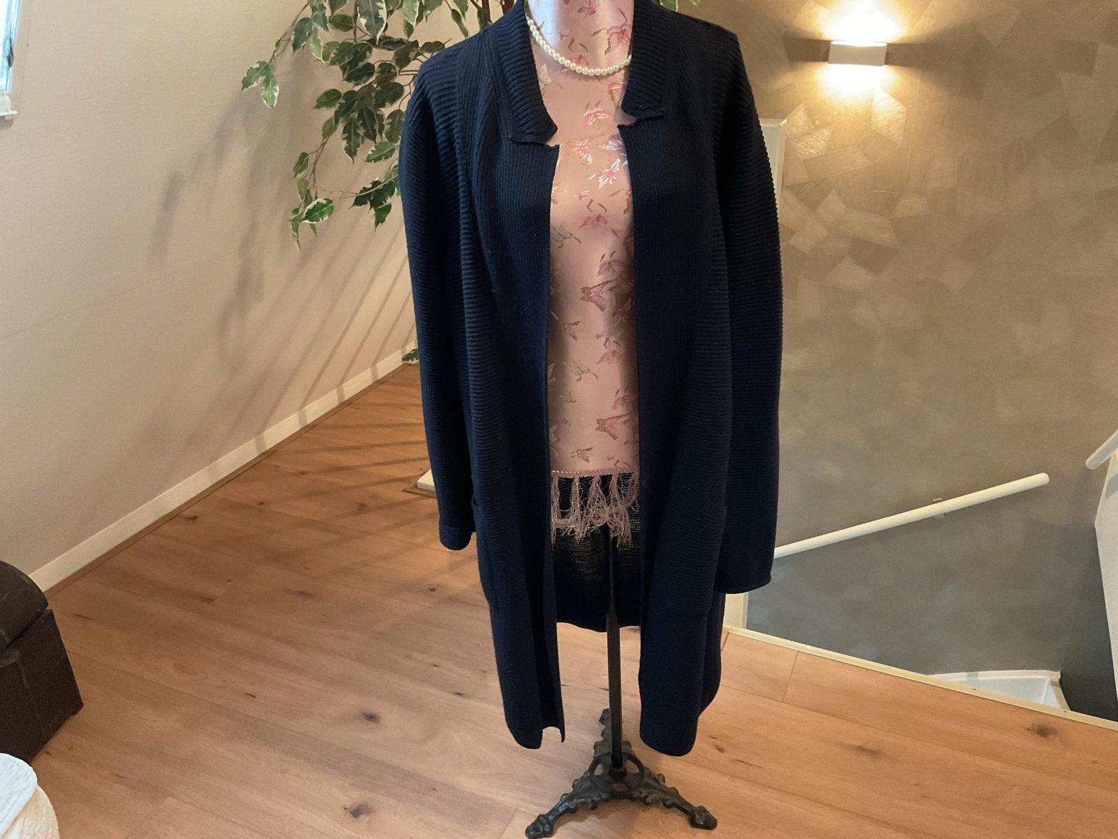 Claudia Sträter 100% Wollen Vest Donkerblauw Maat 44/46, Kleding | Dames, Ophalen of Verzenden, Gedragen, Maat 42/44 (L), Blauw