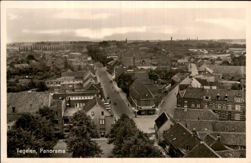 Tegelen - Panorama - 1949, Verzamelen, Ansichtkaarten | Nederland, Verzenden, 1940 tot 1960, Gelopen, Limburg