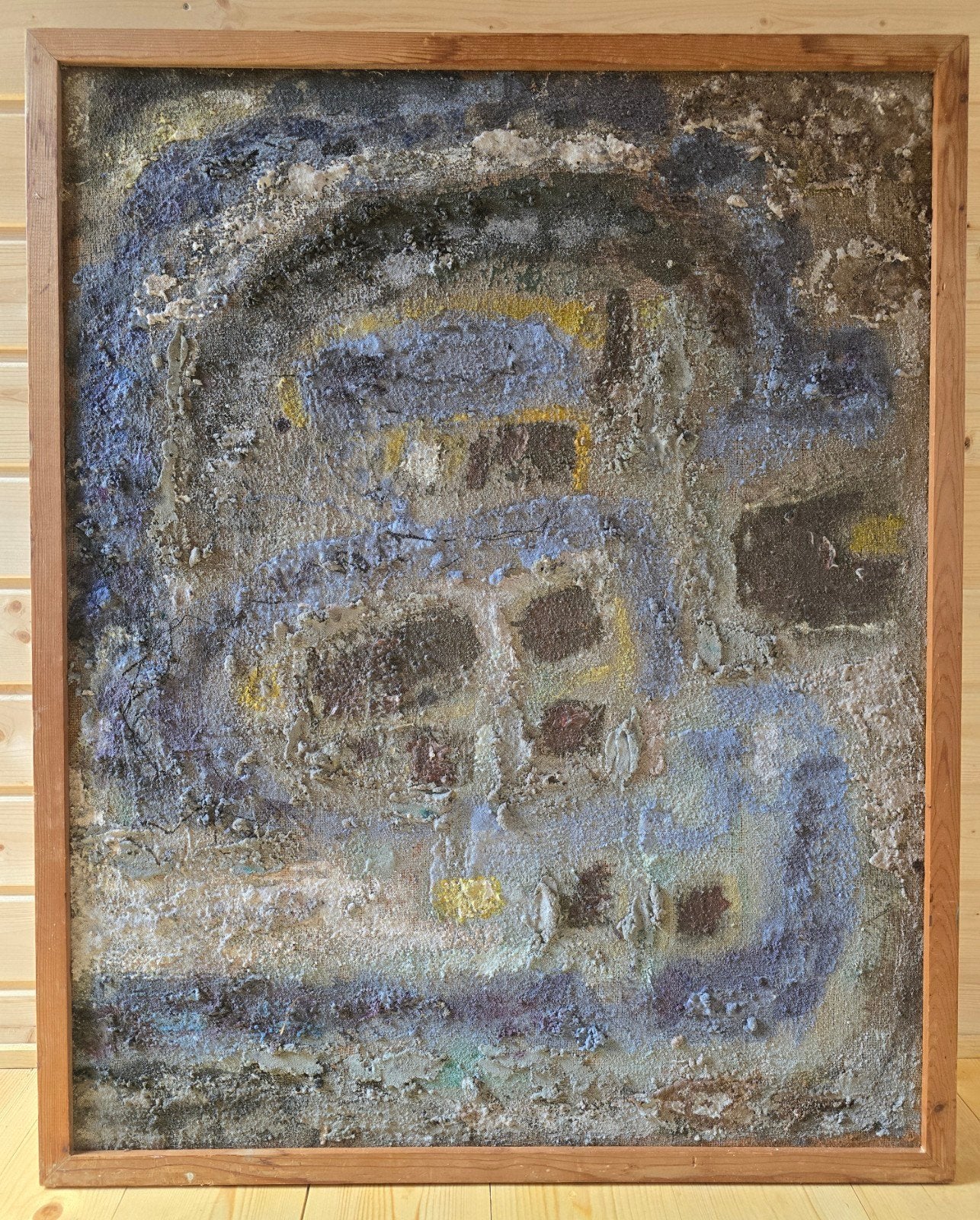 Zeer groot abstract werk P.C. Kuiper 75 x 100 cm, Ophalen of Verzenden
