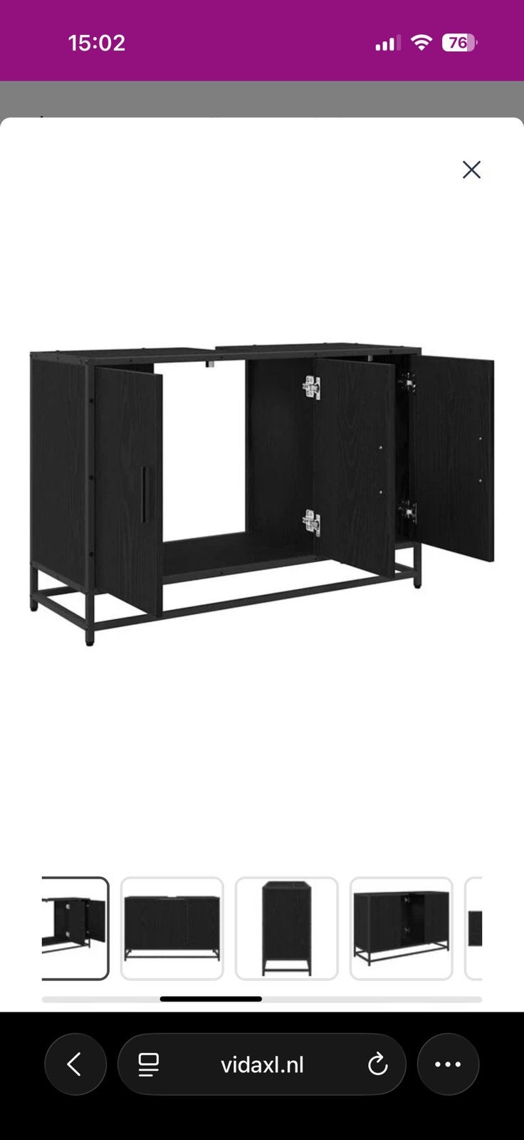 Nieuwe badkamer meubel in de doos! 90x33x60, Ophalen of Verzenden, Nieuw, 25 tot 50 cm, 50 tot 100 cm