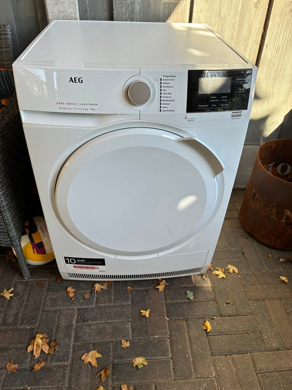 AEG Condensdroger 6000 Serie Lavatherm ProSense 1-8kg, Witgoed en Apparatuur, Ophalen, Gebruikt, 8 tot 10 kg, Voorlader