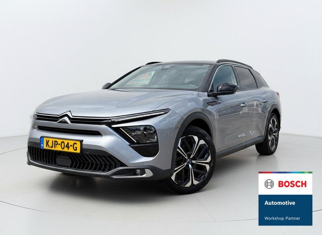 Citroen C5 X 1.6 Plug-in Hybrid 225 Shine LEER - NAVI - TREK, 1350 kg, Gebruikt, 4 cilinders, Hybride Elektrisch/Benzine