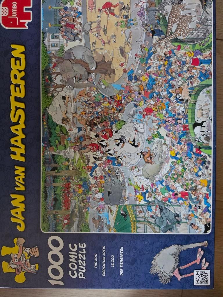Jan van Haasteren puzzel 1000 stukjes - Dierentuin Artis, Ophalen of Verzenden, 500 t/m 1500 stukjes, Zo goed als nieuw, Legpuzzel