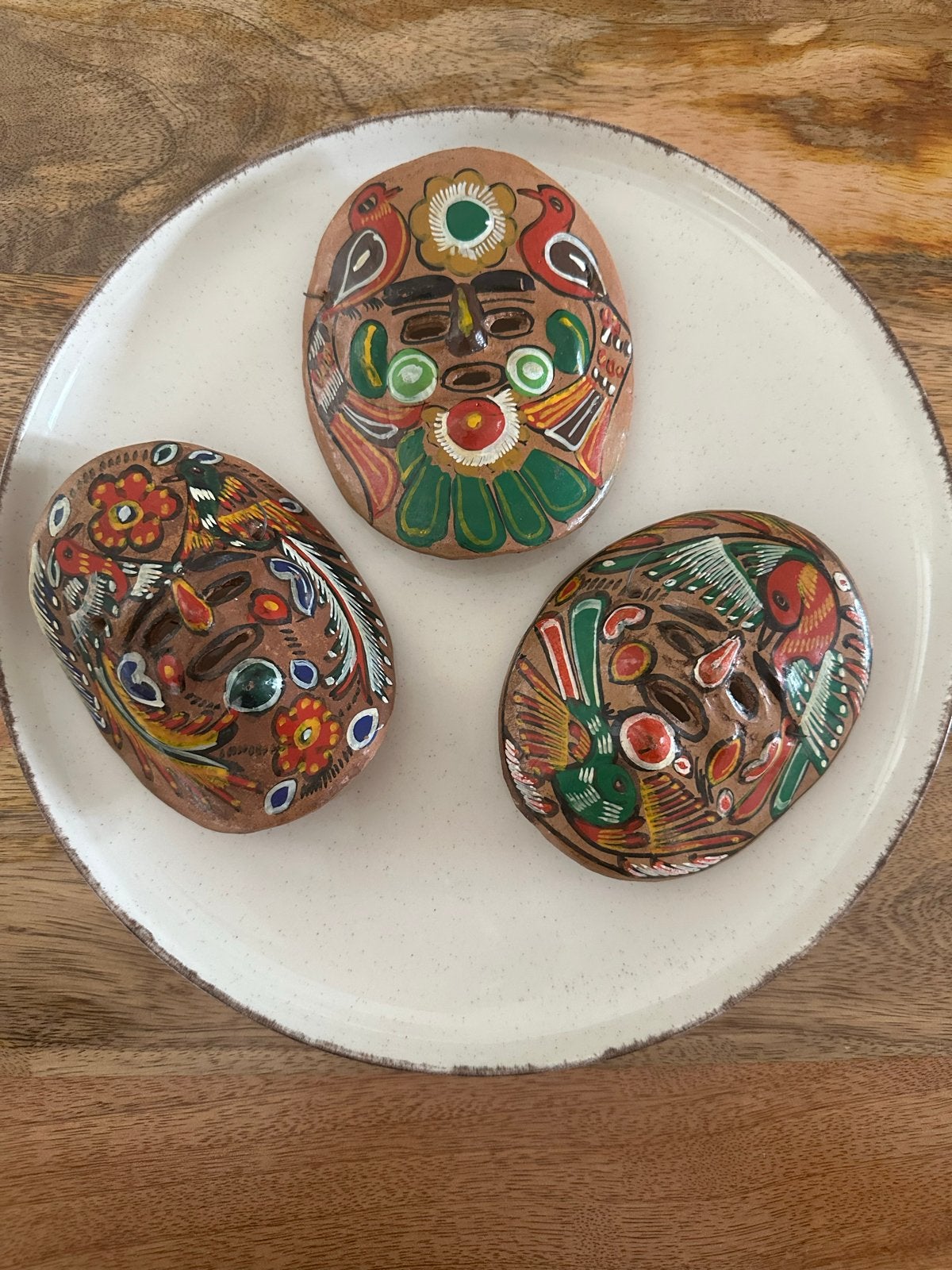 Vintage Mexicaanse maskers, Antiek en Kunst, Kunst | Niet-Westerse kunst, Ophalen, Steen/keramiek, Mexico, Masker
