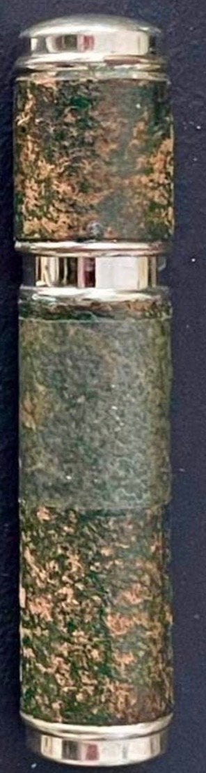 Antiek kokertje met decoratieve afwerking, Ophalen of Verzenden