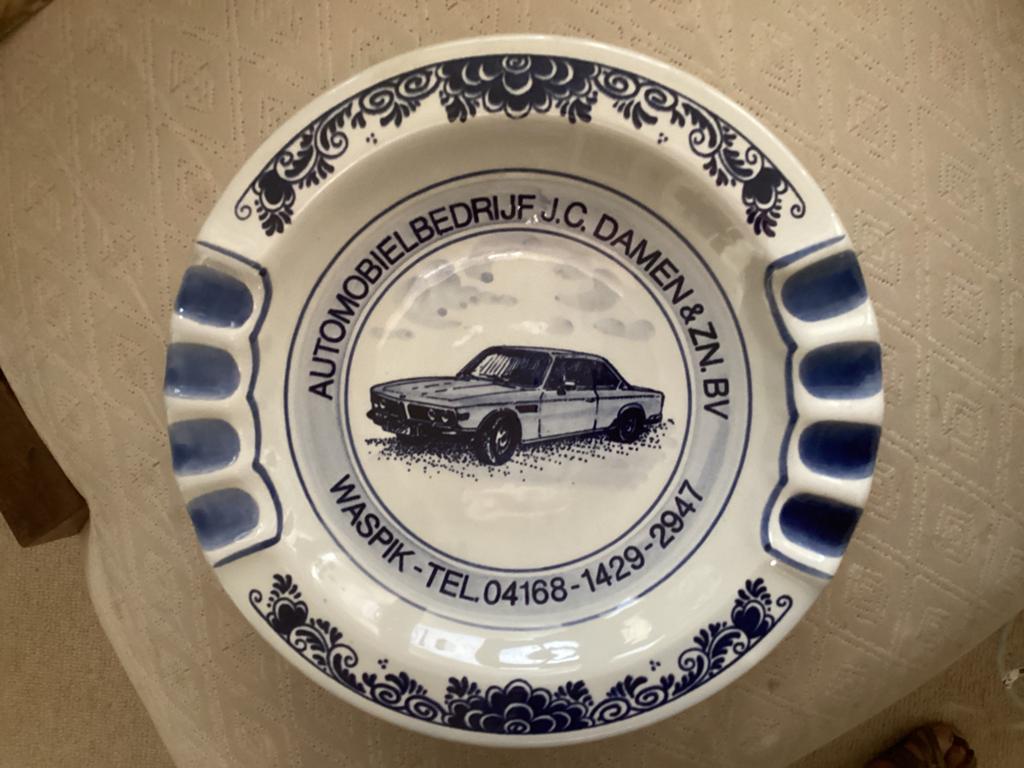BMW Damen J.C Waspik  asbak // Delfts Blauw, Ophalen of Verzenden, Zo goed als nieuw, Asbak