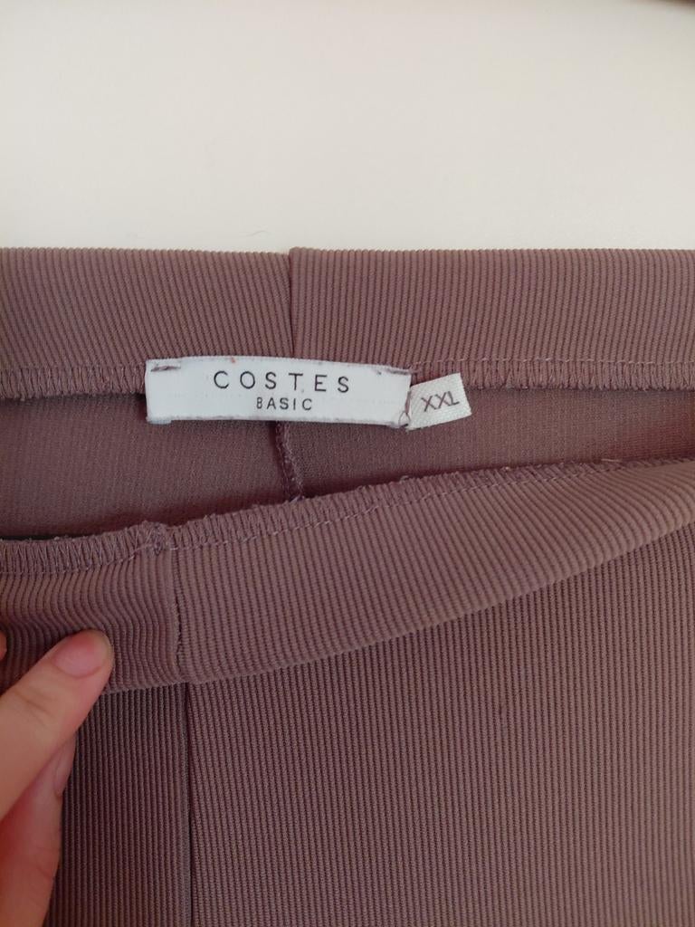 Costes Basic Flared Ribbroek - Maat XXL, Kleding | Dames, Broeken en Pantalons, Costes Basic, Bruin, Maat 46/48 (XL) of groter