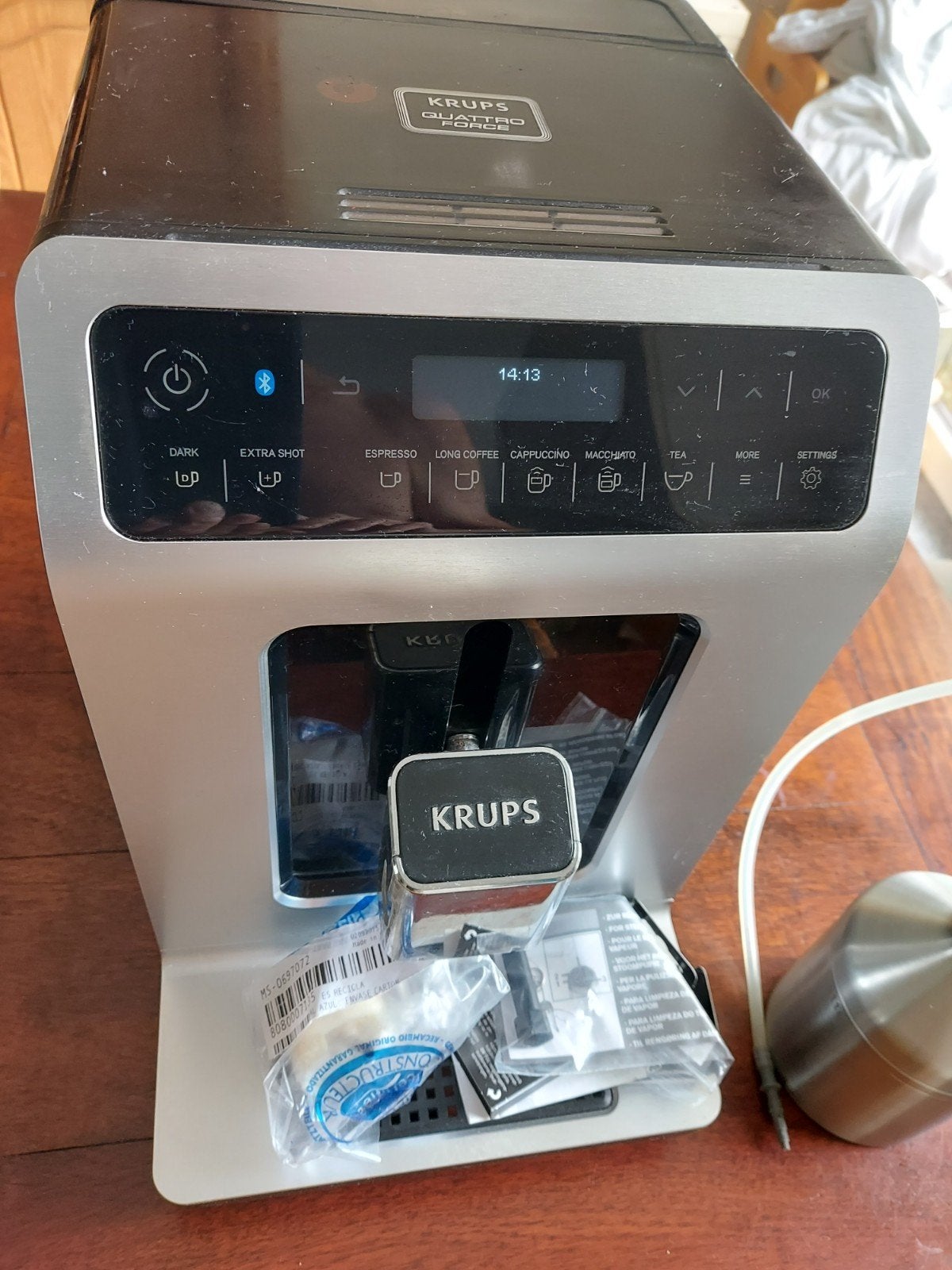 Krups Quattro Force EA89 Espressomachine, Witgoed en Apparatuur, Koffiezetapparaten, Afneembaar waterreservoir, Gebruikt, Espresso apparaat