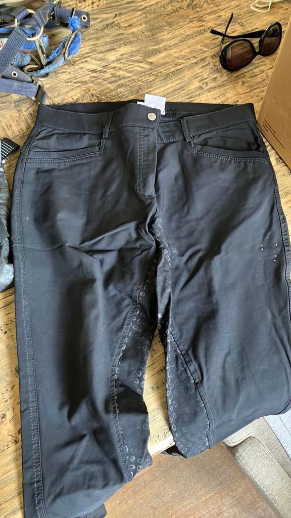 Zwarte paardrijbroek, Dieren en Toebehoren, Paardrijkleding, Ophalen, Gebruikt, Dressuur, Onderkleding