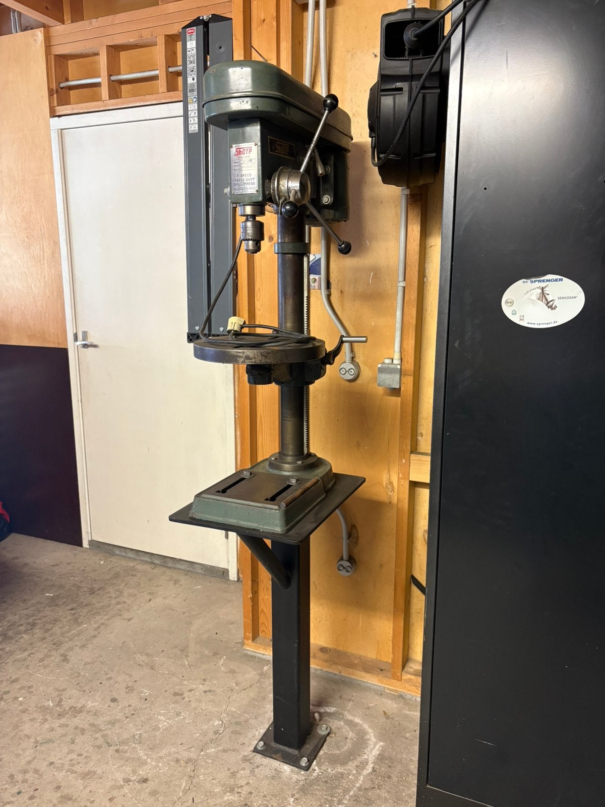 Sharp SE 330 zware kolomboormachine 5-speed incl. onderstel, Doe-het-zelf en Verbouw, Ophalen, Gebruikt, Kolomboormachine