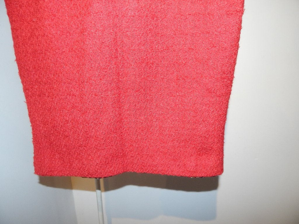 Dolce & Gabbana cerise rode rok deels wol jeans detail I44, Maat 38/40 (M), Dolce & Gabbana, Ophalen of Verzenden, Knielengte