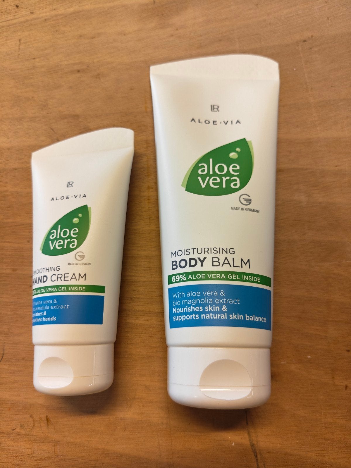 Nieuwe LR Aloe Via handcrème en bodybalsem set, Sieraden, Tassen en Uiterlijk, Ophalen of Verzenden, Nieuw, Bodylotion, Crème of Olie