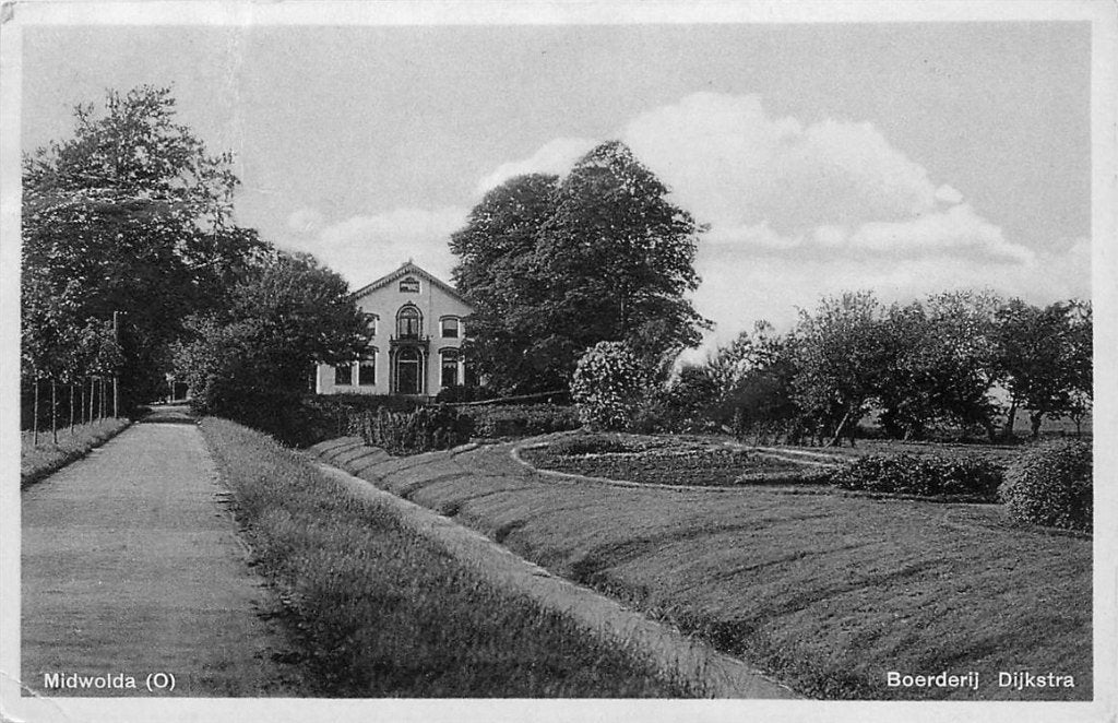 378-361-009 Midwolda Boerderij Dijkstra, Verzamelen, Verzenden, Voor 1920, Groningen