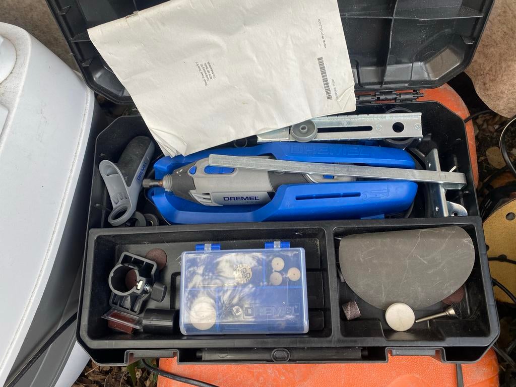 2x Dremel-achtig gereedschap met accessoires, Ophalen, Gebruikt