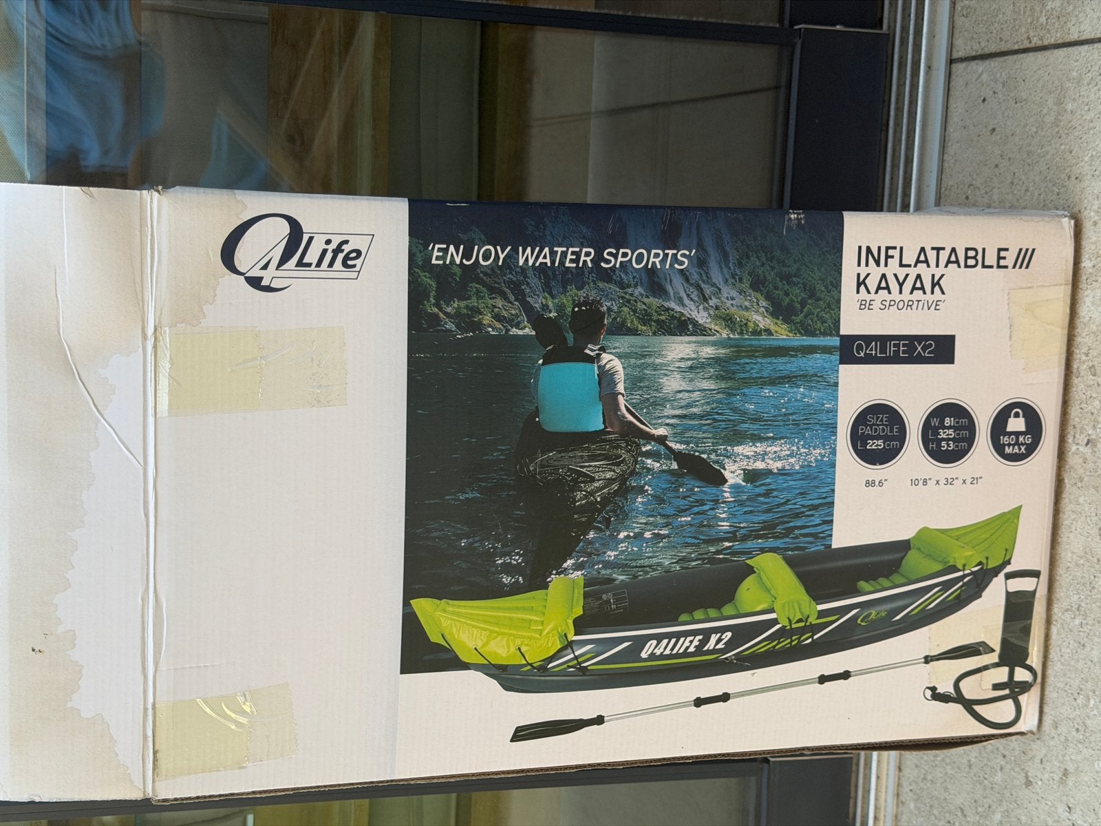 Q4Life K2 Opblaasbare Kajak Set - 2-persoons, Watersport en Boten, Ophalen, Opblaasbaar, Nieuw, 2-persoons