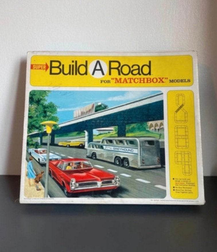 Matchbox vintage Build A Road in originele doos, Ophalen of Verzenden