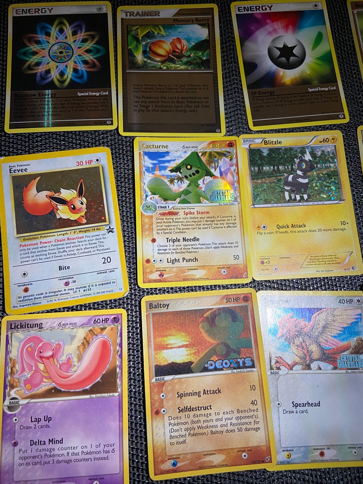 Stamped en holo kaartjes pokemon, Ophalen of Verzenden, Zo goed als nieuw, Meerdere kaarten