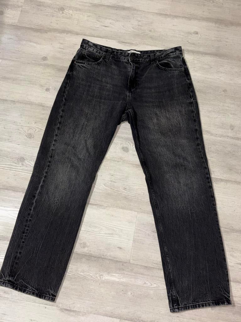 Zwarte Pul&Bear broek baggy, Verzenden, Zo goed als nieuw, Zwart, W32 (confectie 46) of kleiner