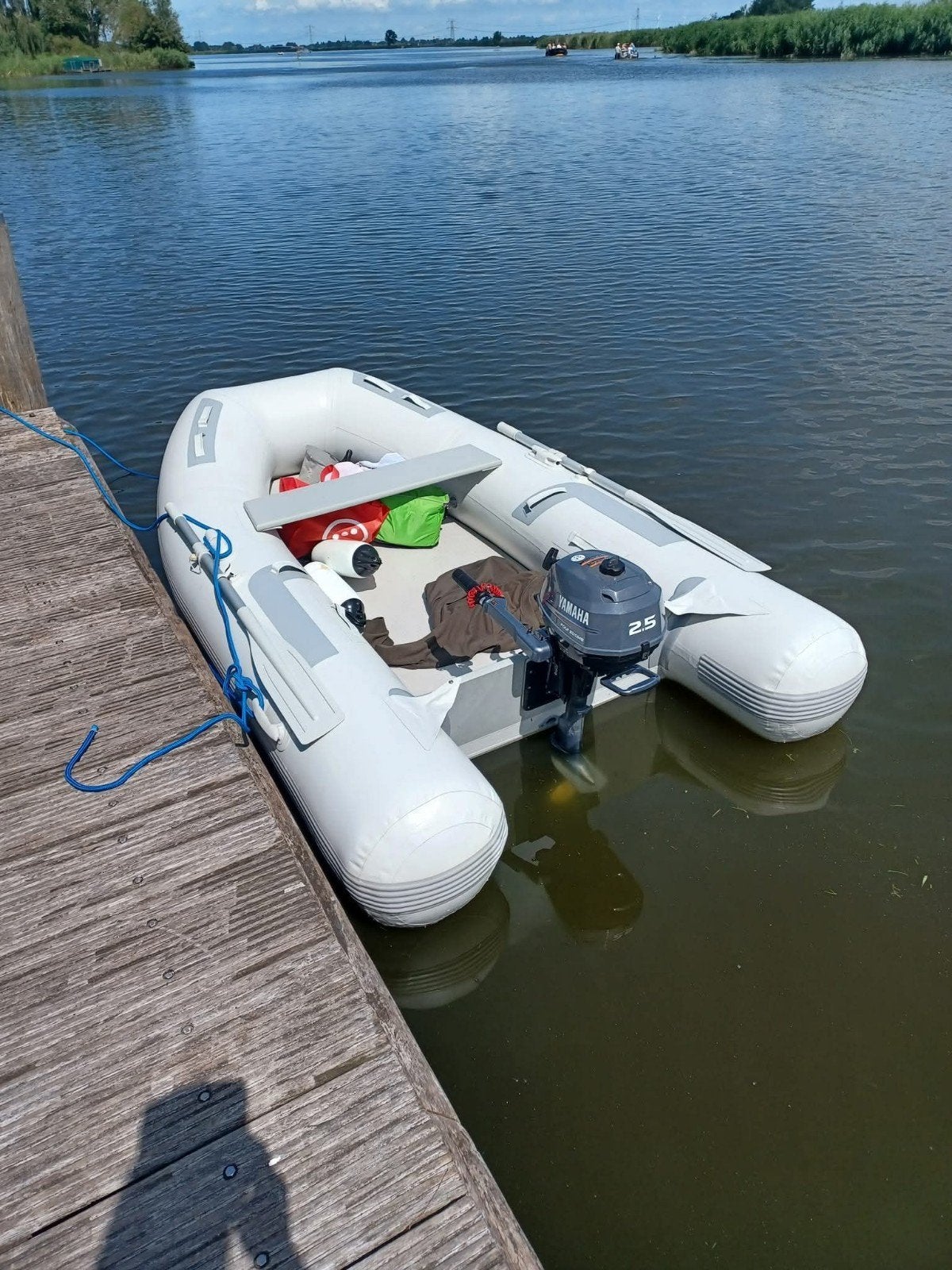 Rubberboot compleet max 4 personen, Watersport en Boten, Ophalen, Benzine, Peddels