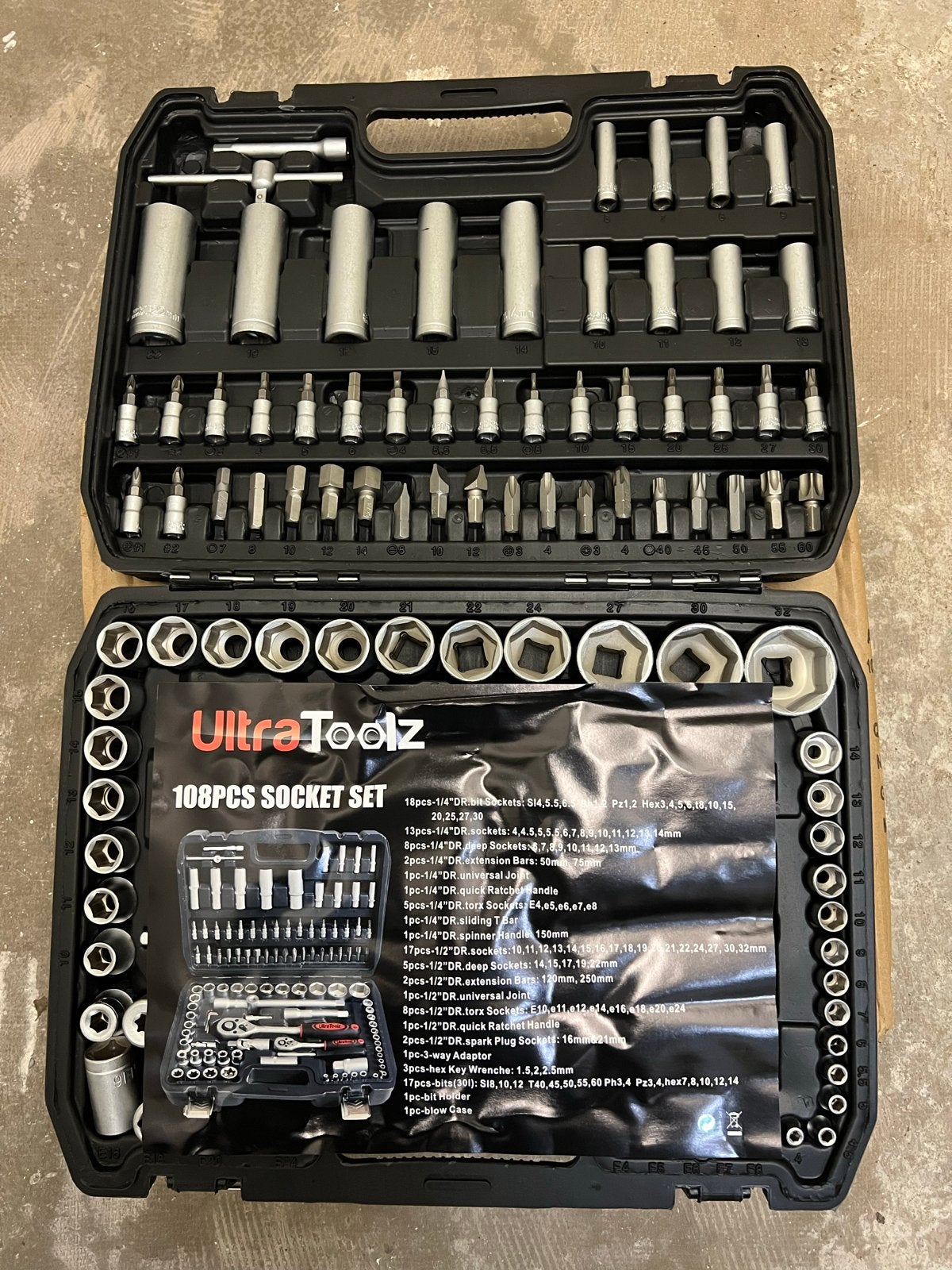 UltraToolz 108-delige doppenset - Nieuw en ongebruikt!, Ophalen of Verzenden, Nieuw, Gereedschapsset, Overige merken