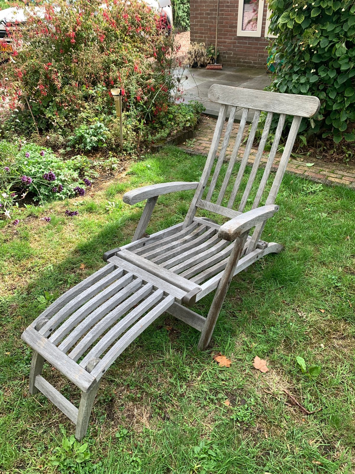 Hardhouten deckchair (teak), Tuin en Terras, Ophalen, Gebruikt, Teakhout
