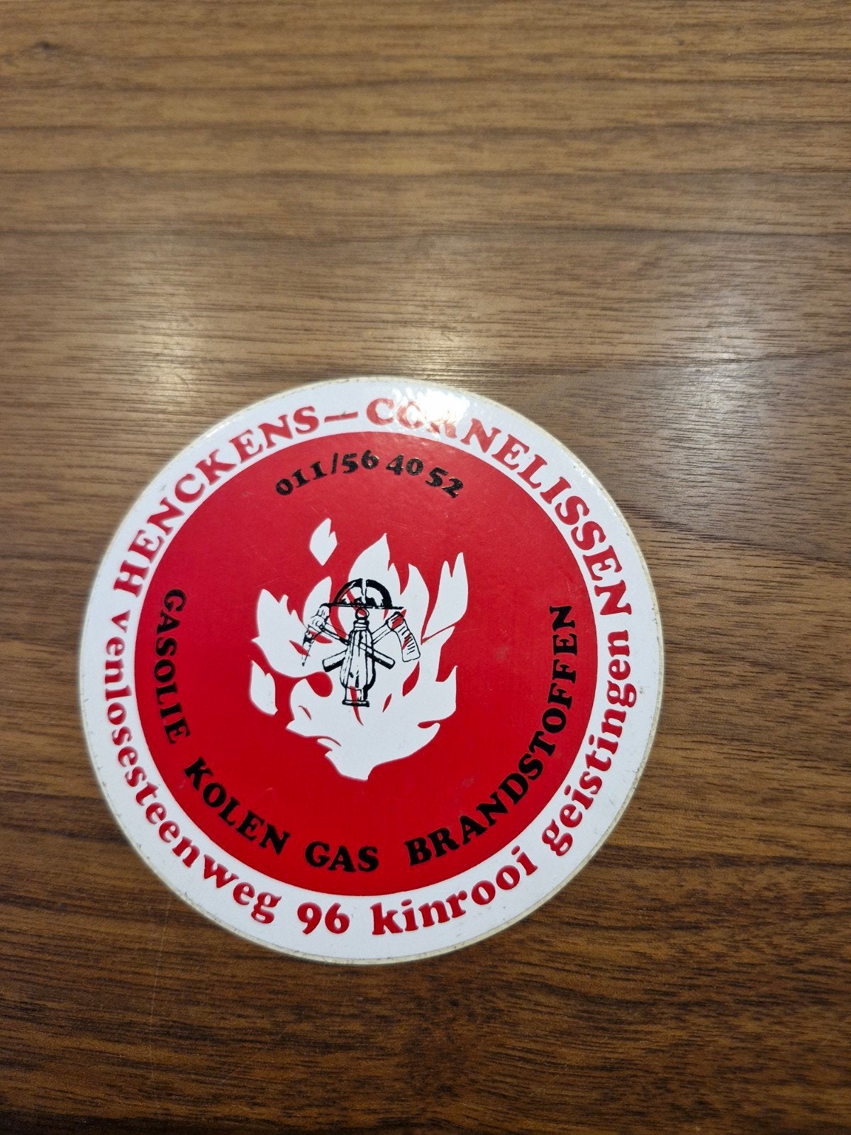 11548 Vintage Henckens-Cornelissen Sticker - Brandstoffen, Ophalen of Verzenden