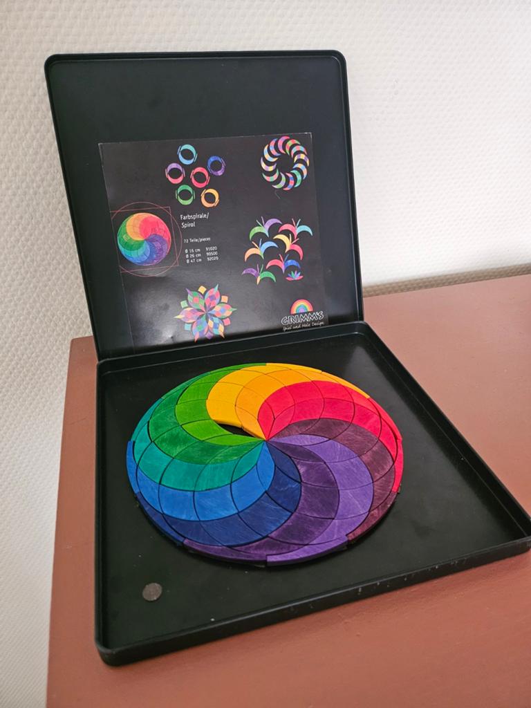 Grimm's Magneetpuzzel Kleurenspiraal (91020) - mist 1 stukje, Gebruikt, Van hout, 6 jaar of ouder, Meer dan 50 stukjes
