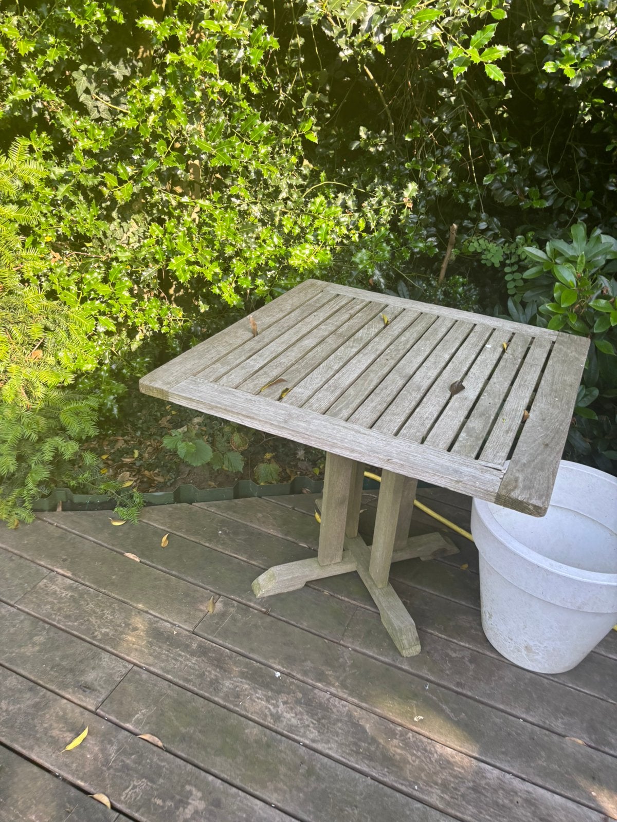 Royal Arrow teak tuintafel 90x90cm, Tuin en Terras, Ophalen, Gebruikt, Vierkant, Teakhout