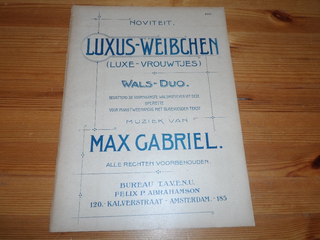 Max gabriel - luxus weibchen - luxe vrouwtjes, Zang, Gebruikt, Ophalen of Verzenden, Artiest of Componist