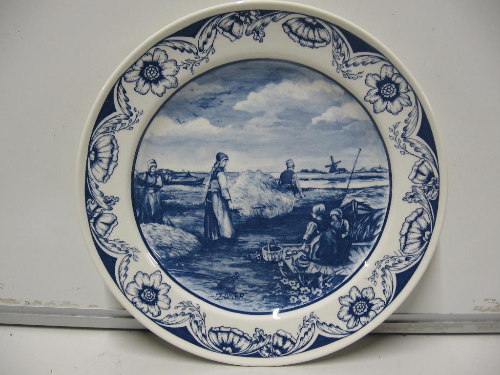 Delfts Blauw Wandbord ´Zomer´, Ophalen of Verzenden