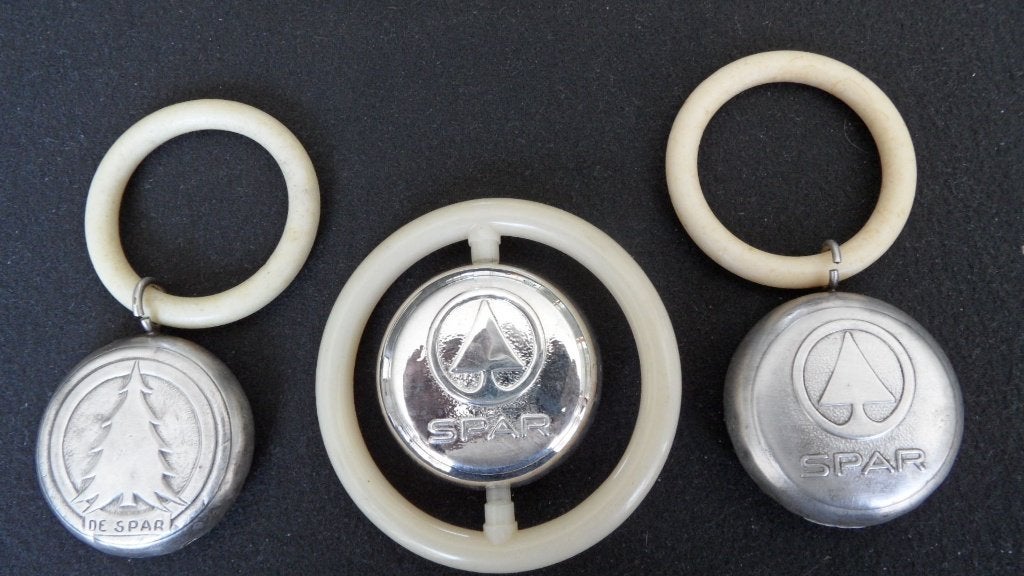 Babyrammelaars 3 x De Spar Kruidenierswinkel, Verzenden, Gebruikt, Gebruiksvoorwerp