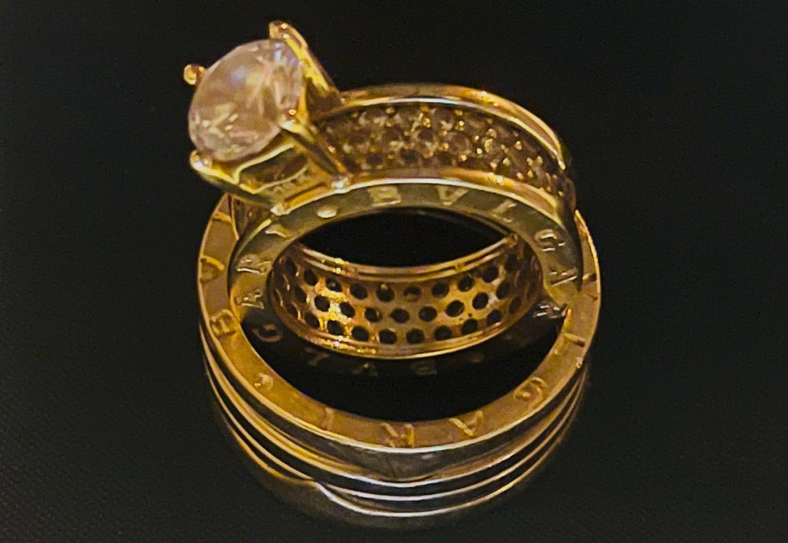 Bvlgari - Bulgari 2 gouden ringen m&v, Ophalen of Verzenden, Zo goed als nieuw, 17 tot 18, Dame