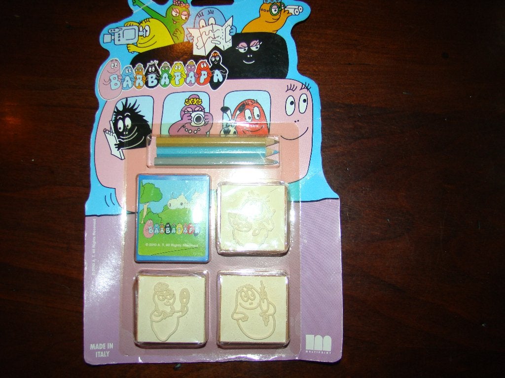 vintage stempel set barbapapa nieuw, Ophalen of Verzenden, Nieuw, Houten stempel