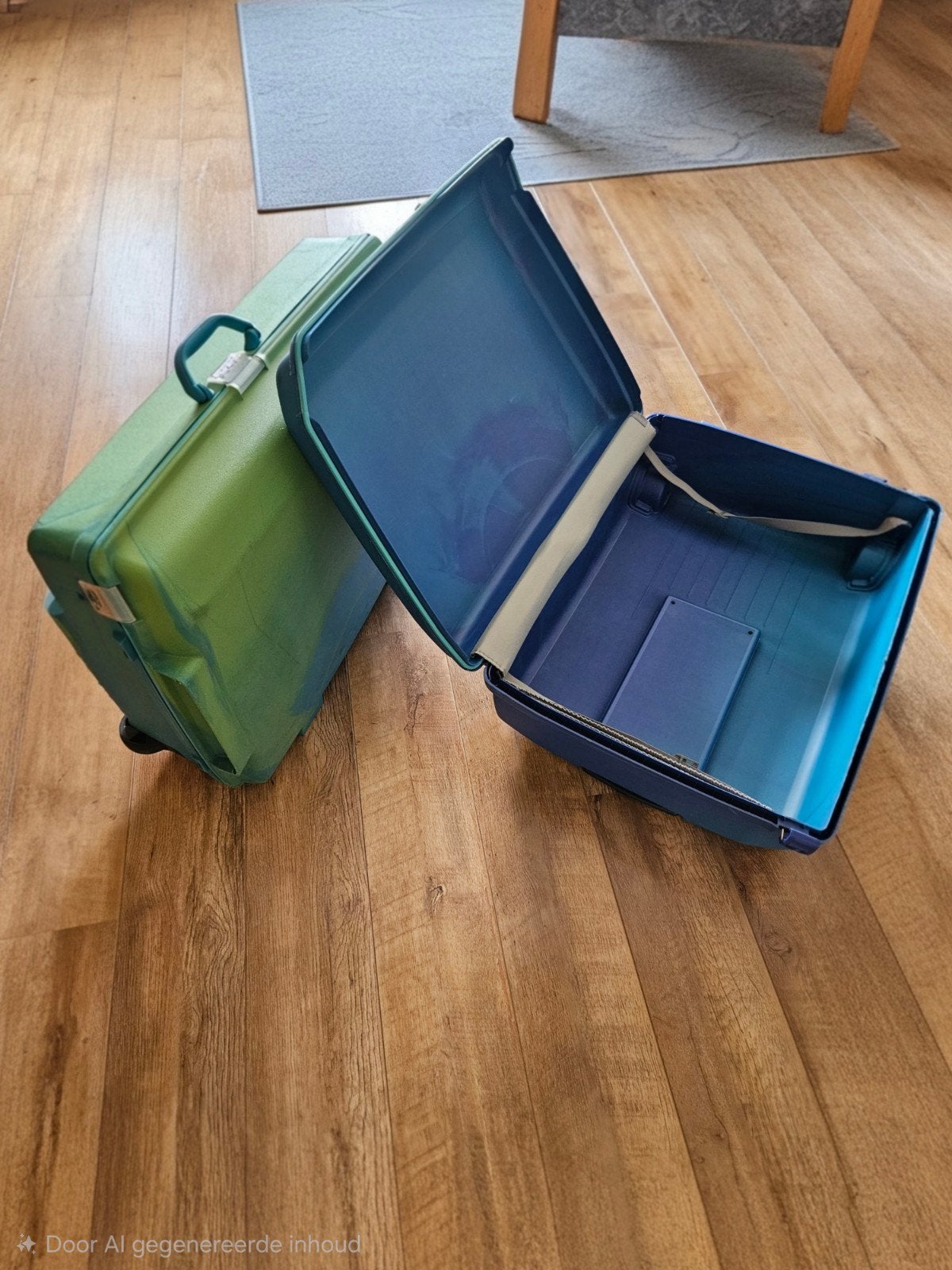 Samsonite koffers Odyse 75×55 cm buiten maat blauw en groen, Gebruikt, Hard kunststof, 70 cm of meer, Ophalen