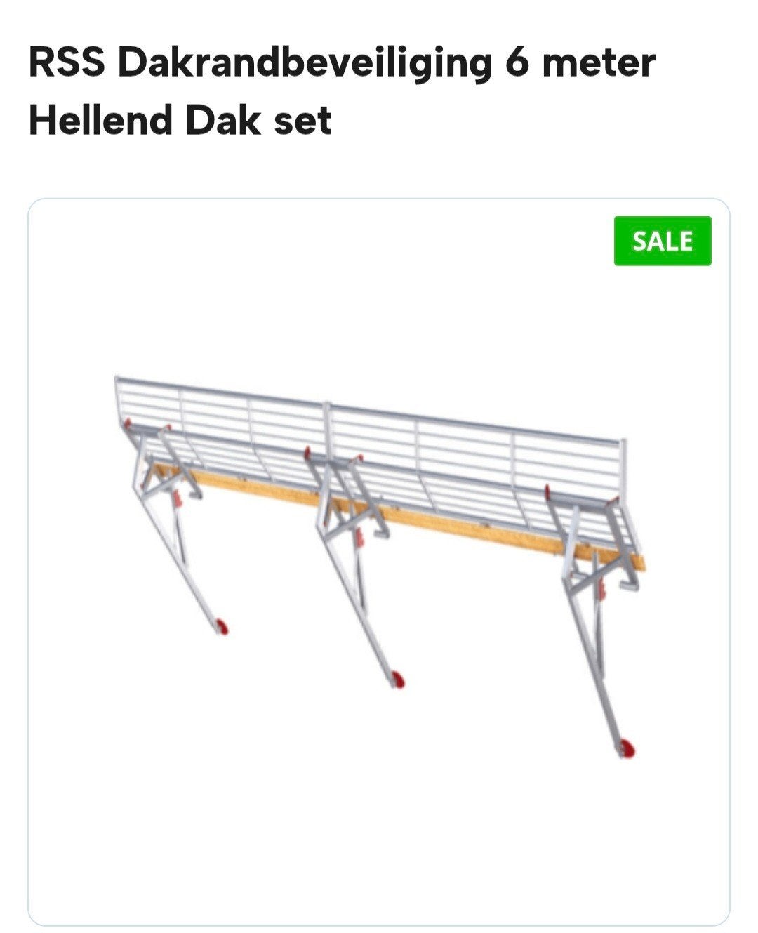 Altrex RSS dakrandbeveiliging 6 meter Hellend Dak Set, Doe-het-zelf en Verbouw, Steigers, Ophalen, Zo goed als nieuw, Rolsteiger of Kamersteiger