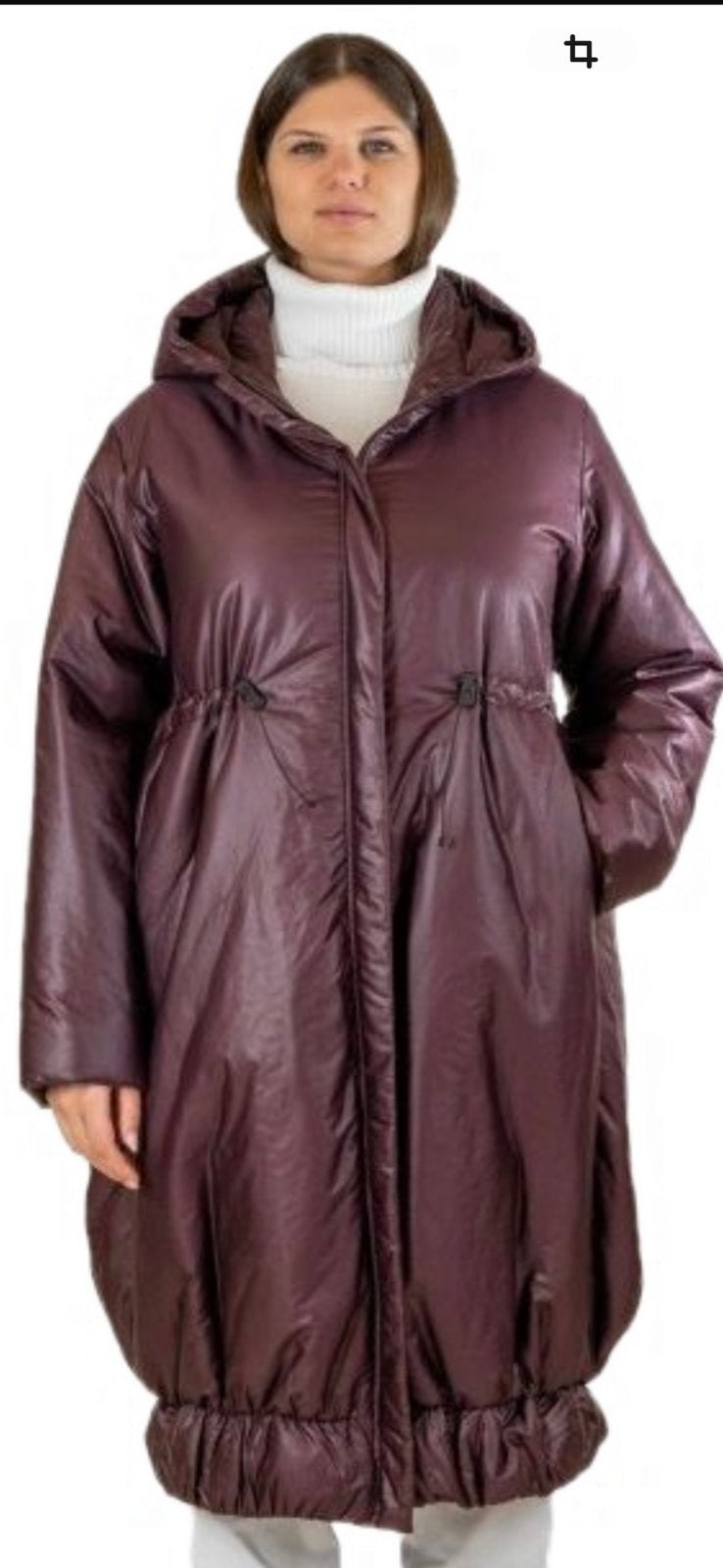 Lange gewatteerde Jas  3XL , 52 Bordeaux , Sophia Curvy, Kleding | Dames, Overige kleuren, Verzenden, Curviss, Jas of Mantel