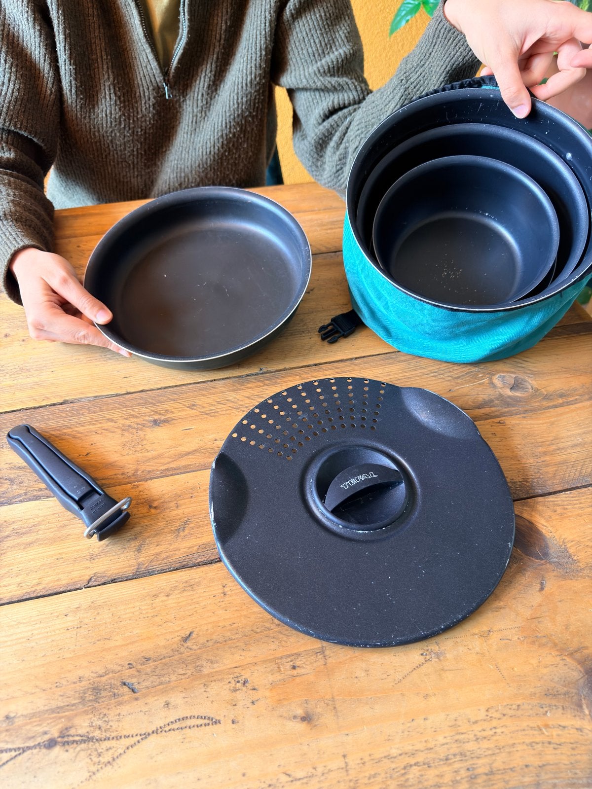 Tefal 5-delige camping kookset, Ophalen of Verzenden, Gebruikt