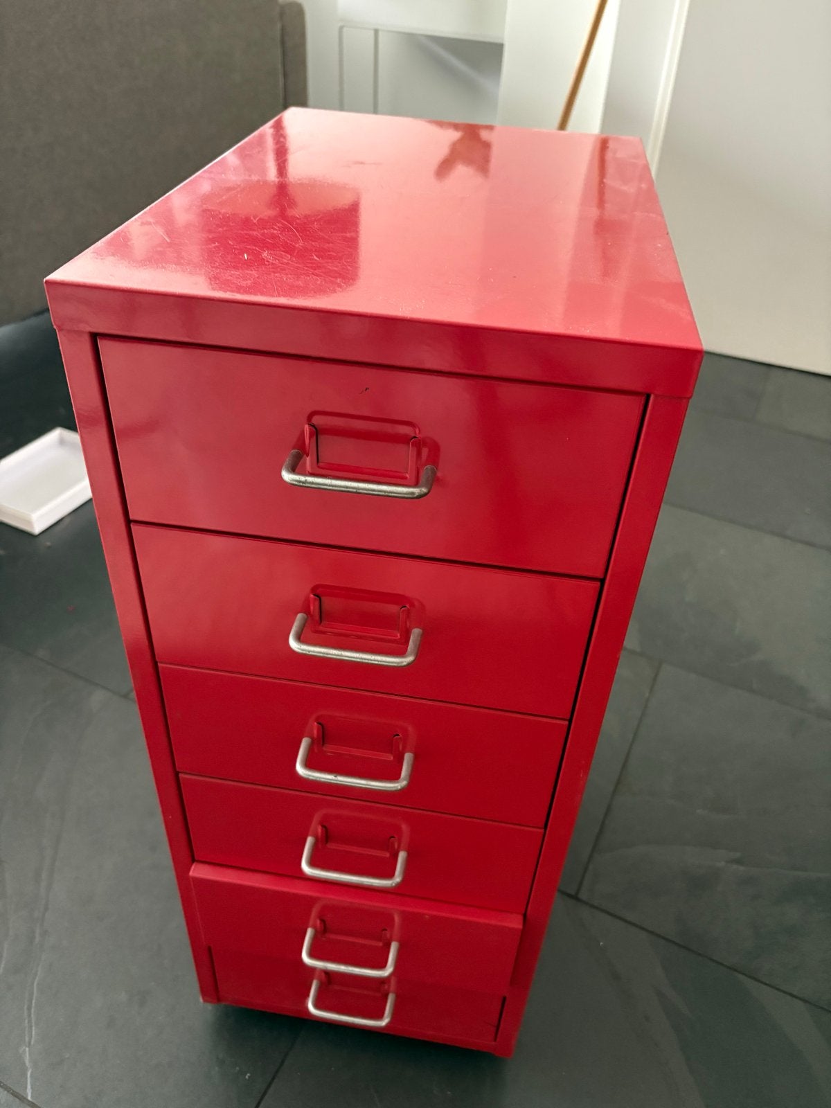 IKEA Rode ladekast op wieltjes - 5 lades, Ophalen, Gebruikt