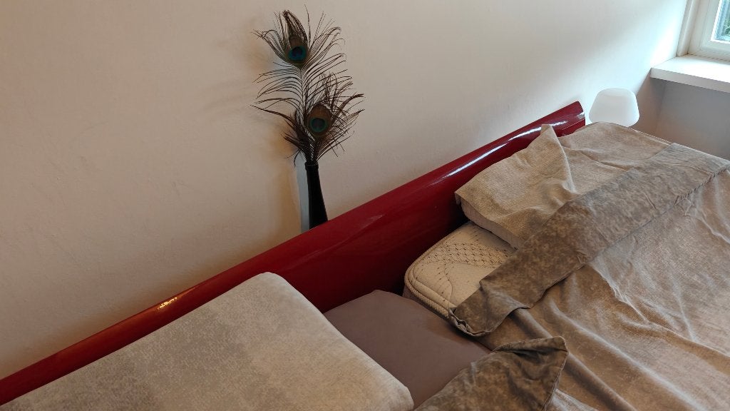 Auping bed rood B180 x L200 x H42, Huis en Inrichting, Slaapkamer | Bedden, Ophalen, Tweepersoons, 180 cm, 200 cm