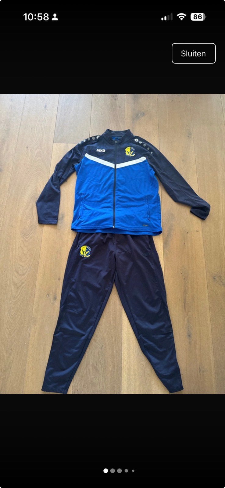 Legmeervogels Uithoorn trainingspak, Kleding | Heren, Ophalen of Verzenden, Zo goed als nieuw, Maat 52/54 (L), Zwart