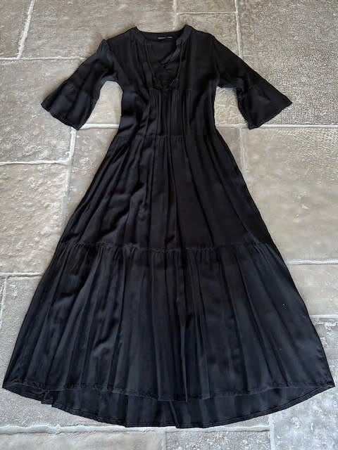 Mooie boho maxi jurk zwart bohemian maxi dress Mt.S, Zwart, Nieuw, Ophalen of Verzenden, Maat 36 (S)