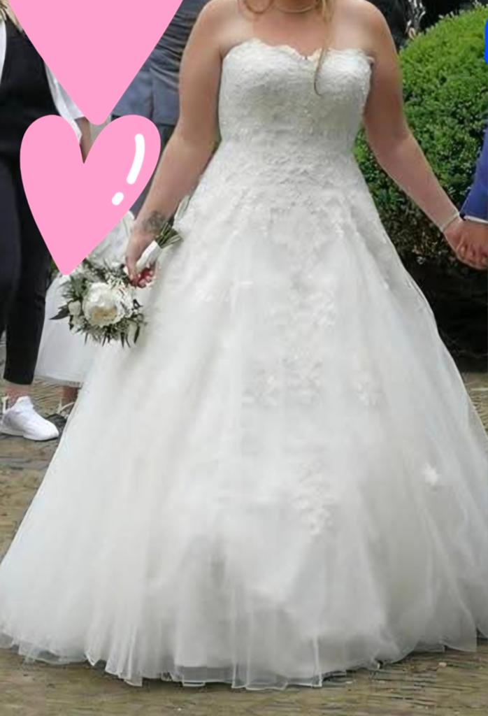 Bruidsjurk Bridalstar maat 44 - Ivory/Silver, Kleding | Dames, Trouwkleding en Trouwaccessoires, Ophalen, Trouwjurk, Overige kleuren
