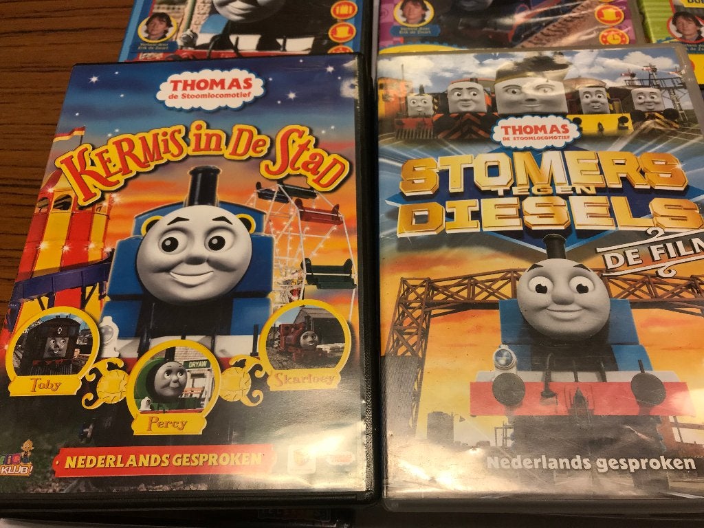 T.K nog 15 DVD' s van Thomas de Stoomlocomotief zie lijst, Alle leeftijden, Ophalen of Verzenden, Gebruikt, Tv-serie