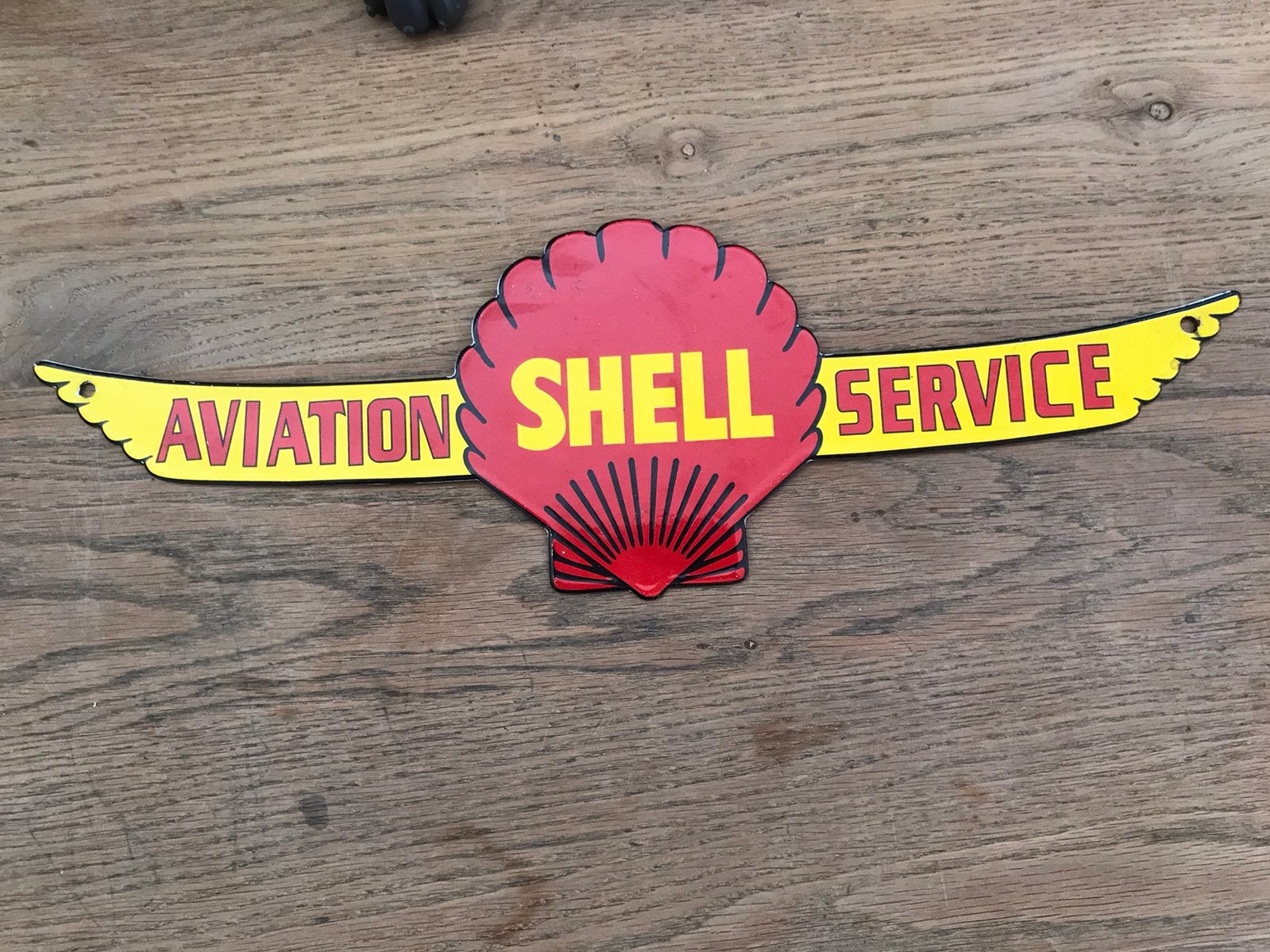 SHELL emaille reclamebord, Verzamelen, Merken en Reclamevoorwerpen, Ophalen of Verzenden, Gebruikt, Reclamebord
