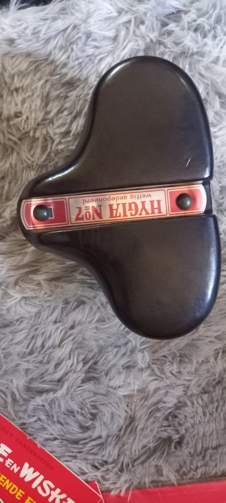 Vintage HYGIA N7 fietszadel - Zo goed als nieuw, Leer, HYGIA, Ophalen of Verzenden, Zo goed als nieuw