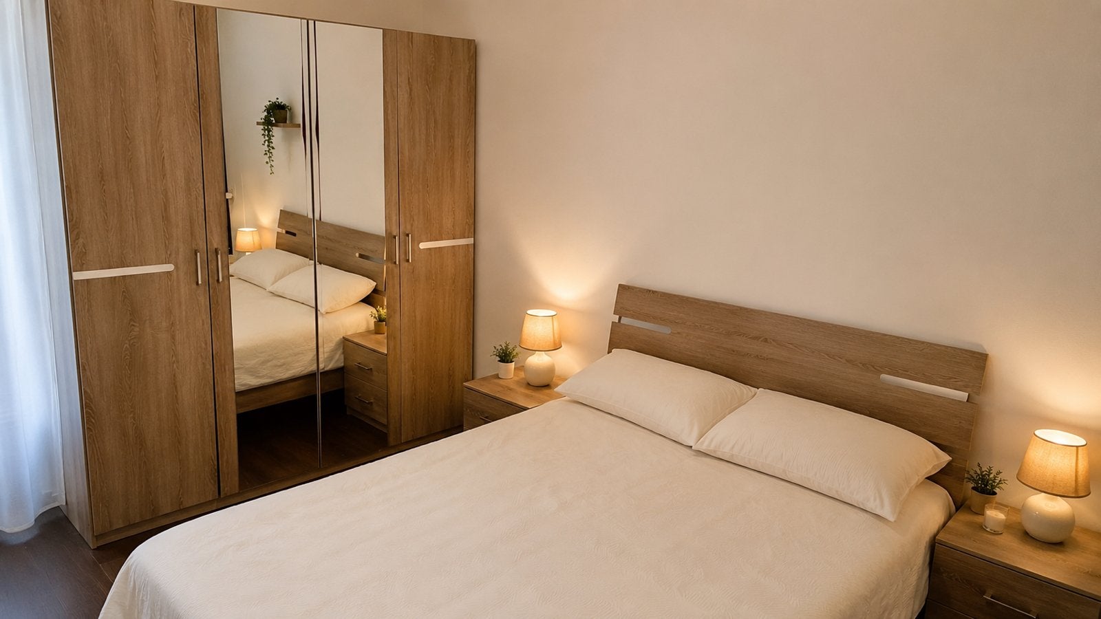 Mooi bed van 180x200cm+2bijpassende+kledingkast, Huis en Inrichting, Slaapkamer | Complete slaapkamers, Ophalen, Zo goed als nieuw