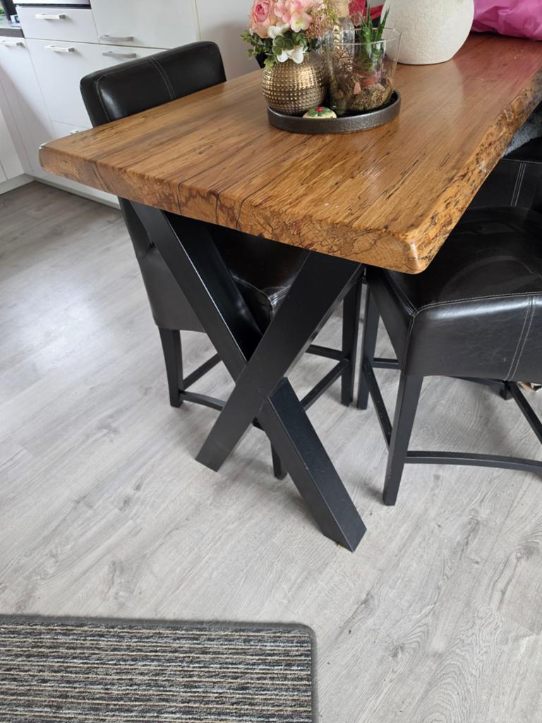 Tafel  boomstam  hoog, 100 tot 150 cm, Nieuw, Rechthoekig, 50 tot 100 cm
