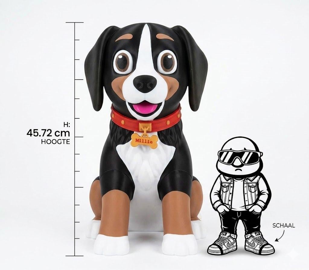 Gepersonaliseerd 3D-geprint hondenbeeld – 45,72 cm hoog, Ophalen of Verzenden, Nieuw, Kunststof